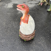 Raptor Dinosaur Hatching Life Size Statue