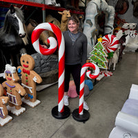 Large Swirl Candy Cane Over Sized Statue