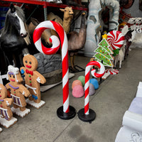 Large Swirl Candy Cane Over Sized Statue