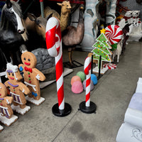 Small Swirl Candy Cane Over Sized Statue