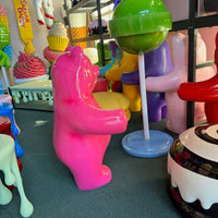 Large Pink Gummy Bear Over Sized Statue - LM Treasures 