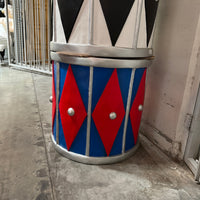 Red And Blue Drum Life Size Statue