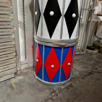 Red And Blue Drum Life Size Statue