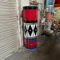 Red And Blue Drum Life Size Statue