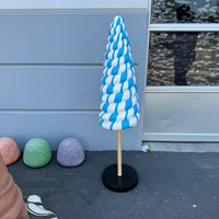 Small Striped Blue Cone Lollipop Over Sized Statue - LM Treasures 