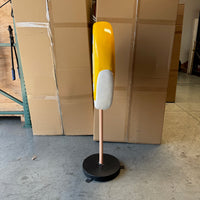 Small Yellow Twirl Lollipop Over Sized Statue