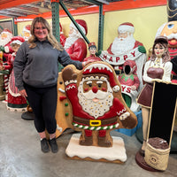 Santa Gingerbread Cookie Over Sized Statue