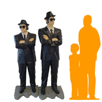 Comedian Brothers On Asphalt Life Size Statue