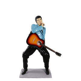 Singer Elvis in Blue Life Size Statue