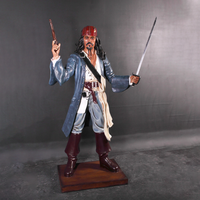 Pirate Captain Jack With Gun Life Size Statue