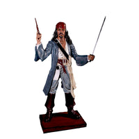 Pirate Captain Jack With Gun Life Size Statue