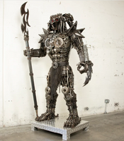 Predator Inspired Recycled Metal Art Sculpture