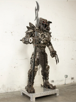 Predator Inspired Recycled Metal Art Sculpture