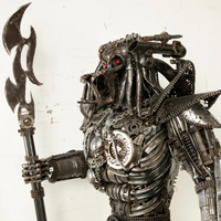 Predator Inspired Recycled Metal Art Sculpture