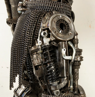 Predator Inspired Recycled Metal Art Sculpture