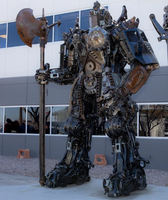 Knight Inspired Recycled Metal Art Sculpture