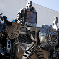 Knight Inspired Recycled Metal Art Sculpture