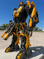 Bumblebee Inspired Recycled Metal Art Sculpture