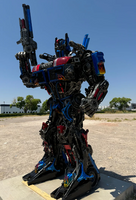 Optimus Prime Inspired Recycled Metal Art Sculpture