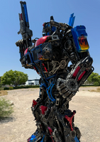 Optimus Prime Inspired Recycled Metal Art Sculpture