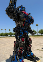 Optimus Prime Inspired Recycled Metal Art Sculpture