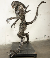 Alien Inspired Recycled Metal Art Sculpture