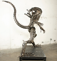 Alien Inspired Recycled Metal Art Sculpture