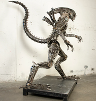 Alien Inspired Recycled Metal Art Sculpture