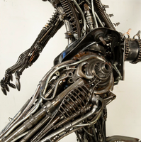 Alien Inspired Recycled Metal Art Sculpture