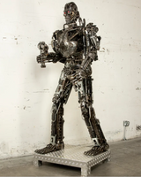 Terminator Inspired Recycled Metal Art Sculpture