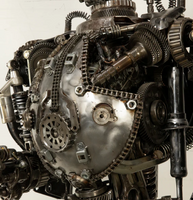 Terminator Inspired Recycled Metal Art Sculpture