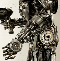 Terminator Inspired Recycled Metal Art Sculpture