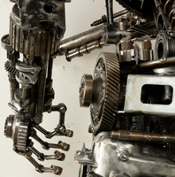 Terminator Inspired Recycled Metal Art Sculpture