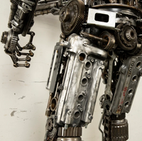 Terminator Inspired Recycled Metal Art Sculpture