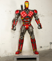 Iron Man Inspired Recycled Metal Art Sculpture