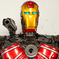 Iron Man Inspired Recycled Metal Art Sculpture