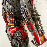 Iron Man Inspired Recycled Metal Art Sculpture