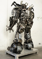 Megatron Inspired Recycled Metal Art Sculpture