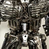 Megatron Inspired Recycled Metal Art Sculpture