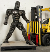 King Kong Inspired Recycled Metal Art Sculpture