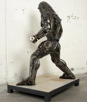 King Kong Inspired Recycled Metal Art Sculpture