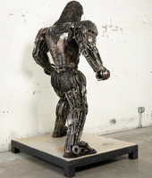 King Kong Inspired Recycled Metal Art Sculpture