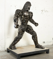 King Kong Inspired Recycled Metal Art Sculpture