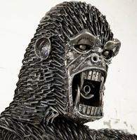 King Kong Inspired Recycled Metal Art Sculpture