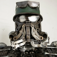 Army Storm Trooper Inspired Recycled Metal Art Sculpture