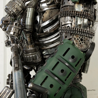 Army Storm Trooper Inspired Recycled Metal Art Sculpture