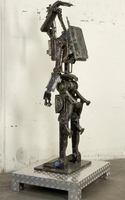 Droid Inspired Recycled Metal Sculpture