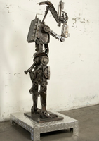 Droid Inspired Recycled Metal Sculpture