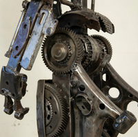 Droid Inspired Recycled Metal Sculpture