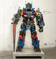 Optimus Prime Inspired Recycled Metal Art Sculpture